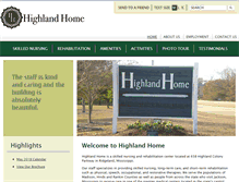 Tablet Screenshot of highlandhomenursing.com